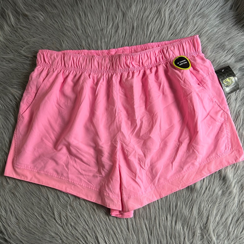 Athletic Works DriWorks Running Shorts Womens Size XXL/2X (20)‎ Pink 5" Inseam